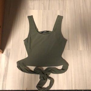 Crop top tie around